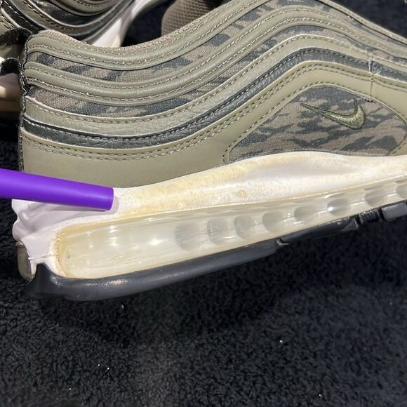?? NIKE Air Max 97 Tiger Camo Sneakers ARMY Green Running Shoes‎ Men Size 10 main image 10